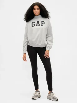 Heavyweight French Terry Oversized Mockneck Logo Sweatshirt
