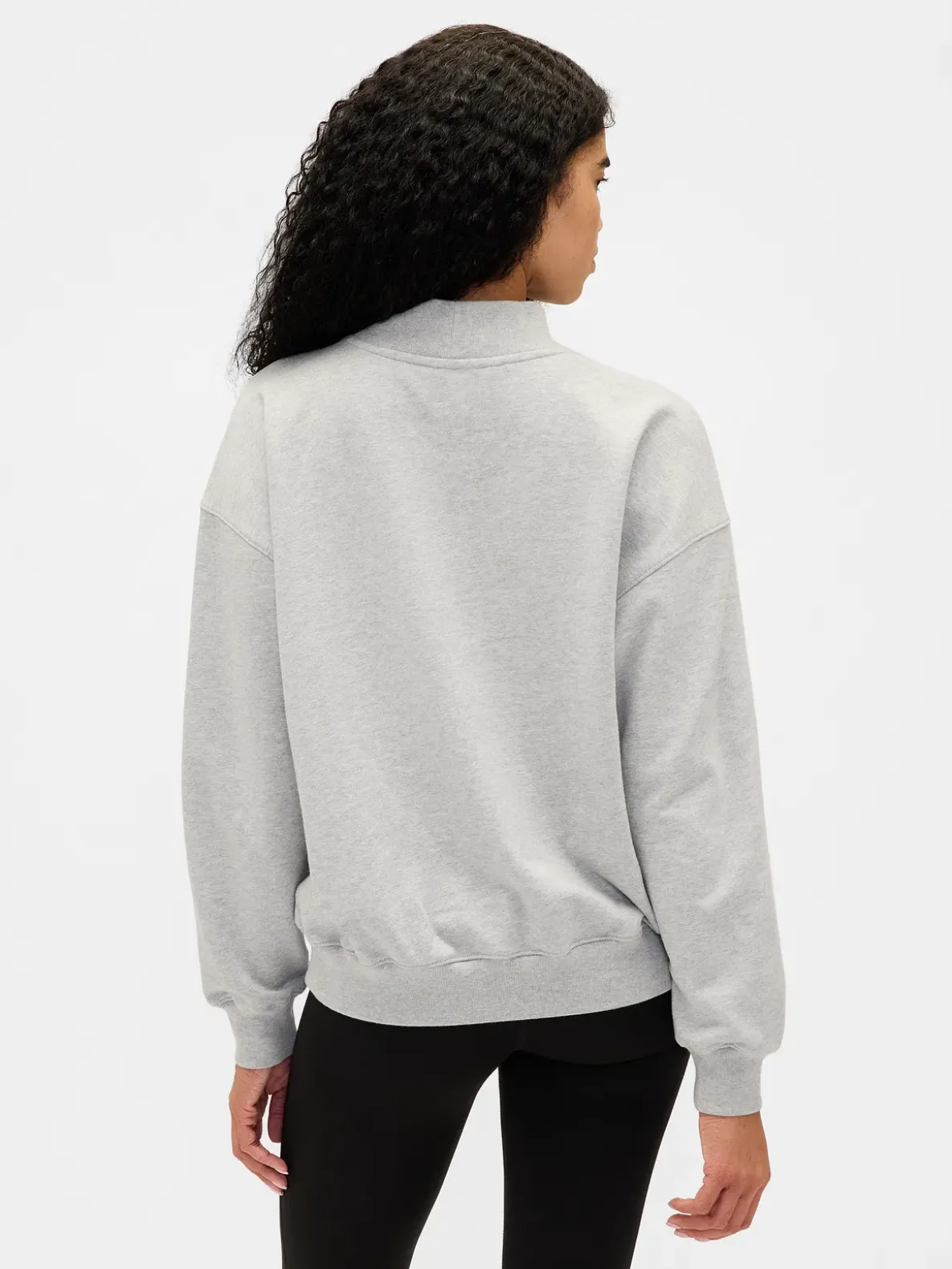 Heavyweight French Terry Oversized Mockneck Logo Sweatshirt