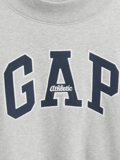 Heavyweight French Terry Oversized Mockneck Logo Sweatshirt