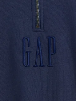Heavyweight Oversized Logo Quarter-Zip Pullover