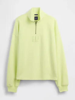 Heavyweight Oversized Logo Quarter-Zip Pullover
