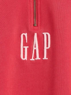 Heavyweight Oversized Logo Quarter-Zip Pullover