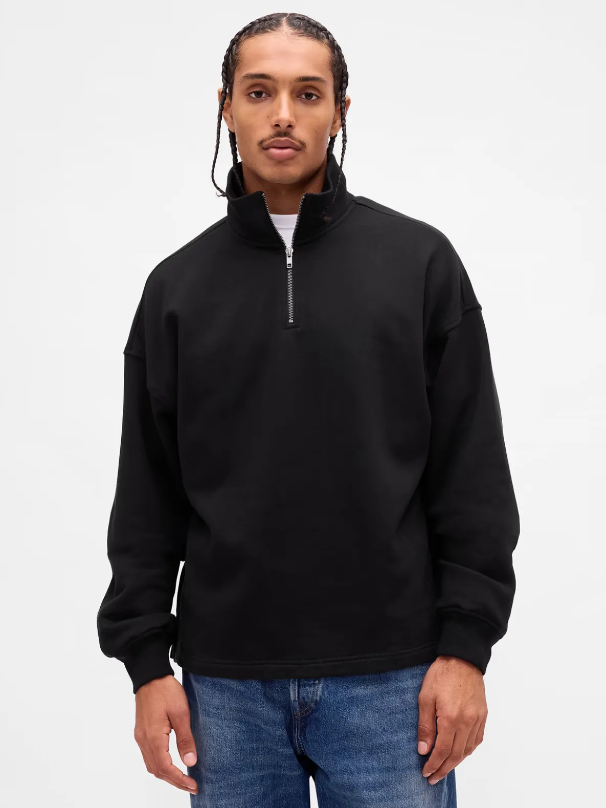 Heavyweight Oversized Quarter-Zip Pullover