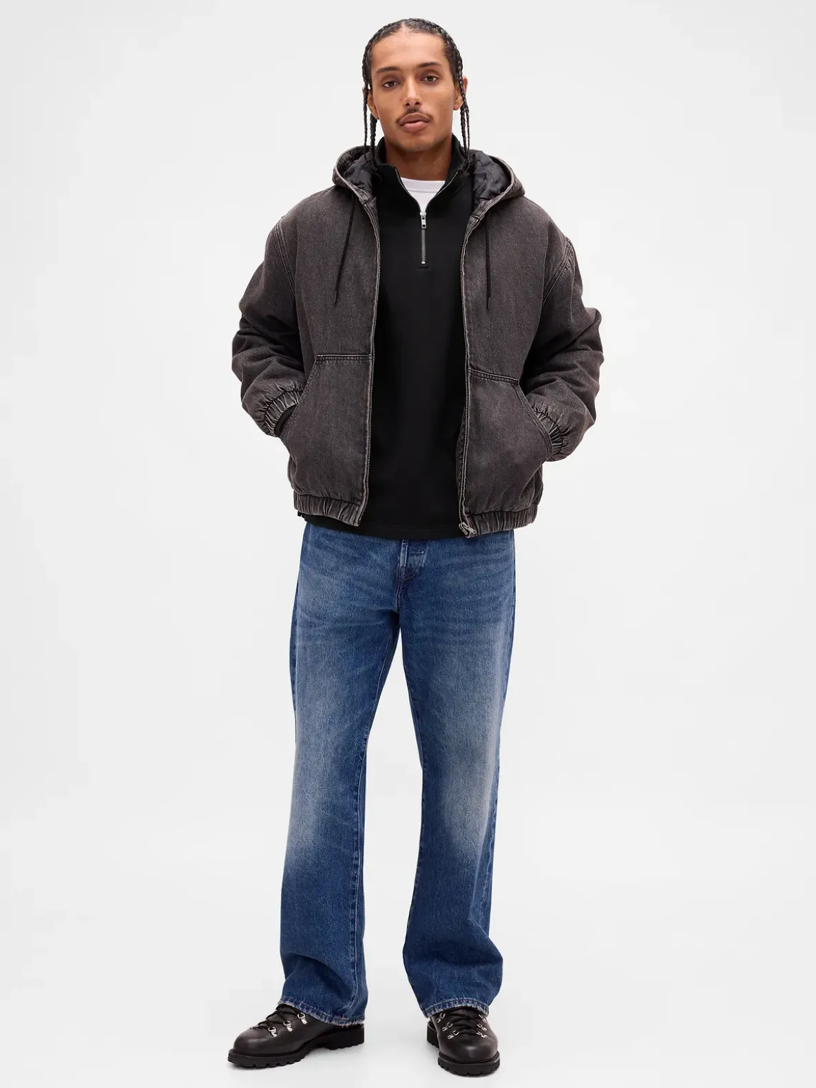 Heavyweight Oversized Quarter-Zip Pullover