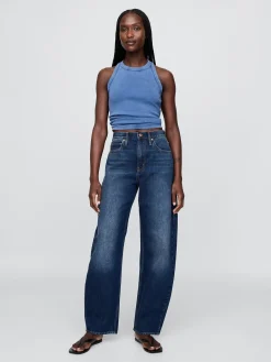 High Rise Barrel Jeans
