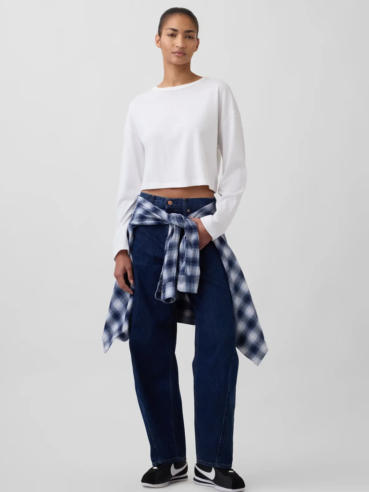 High Rise Barrel Jeans