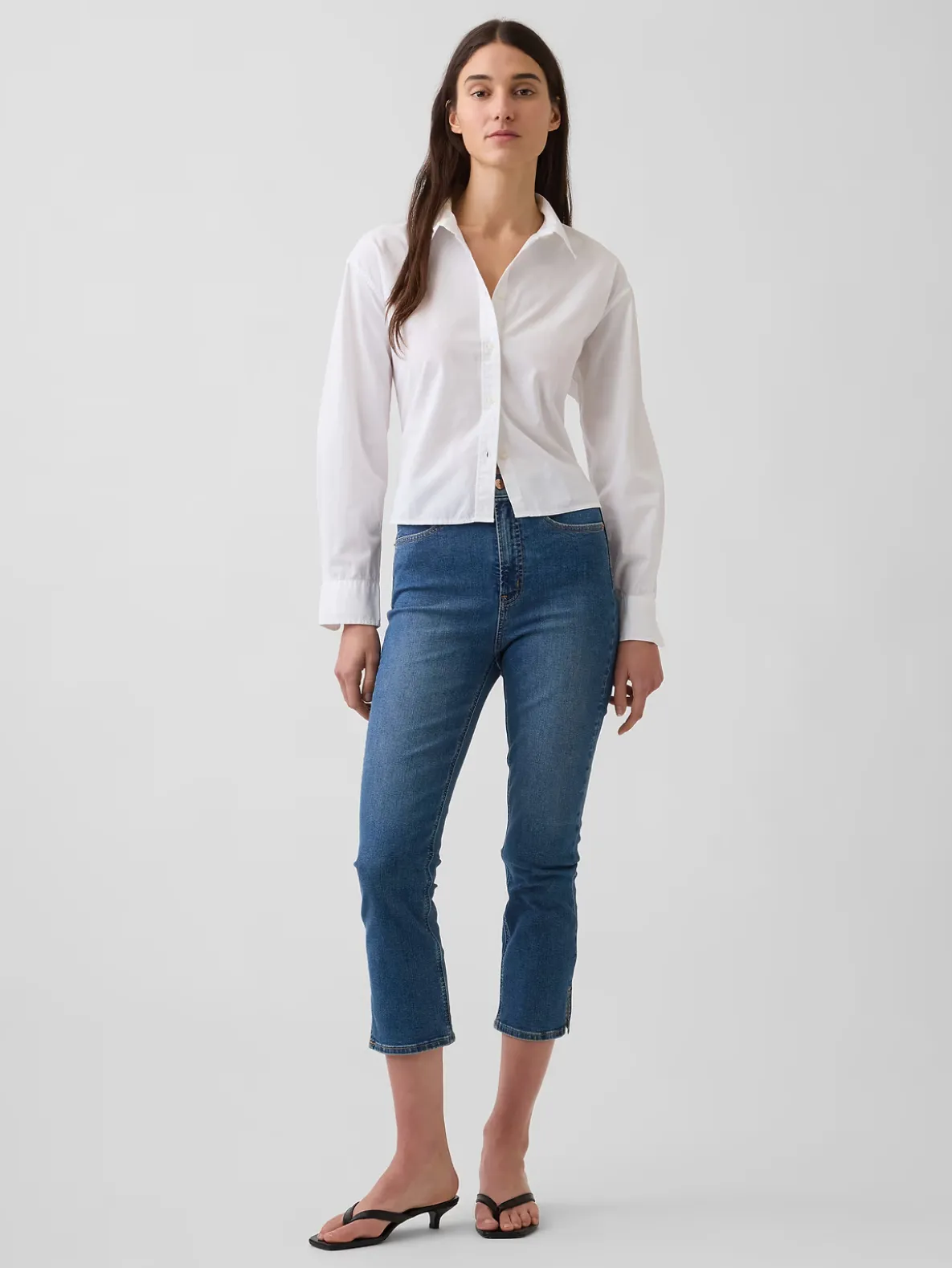 High Rise Capri Jeans