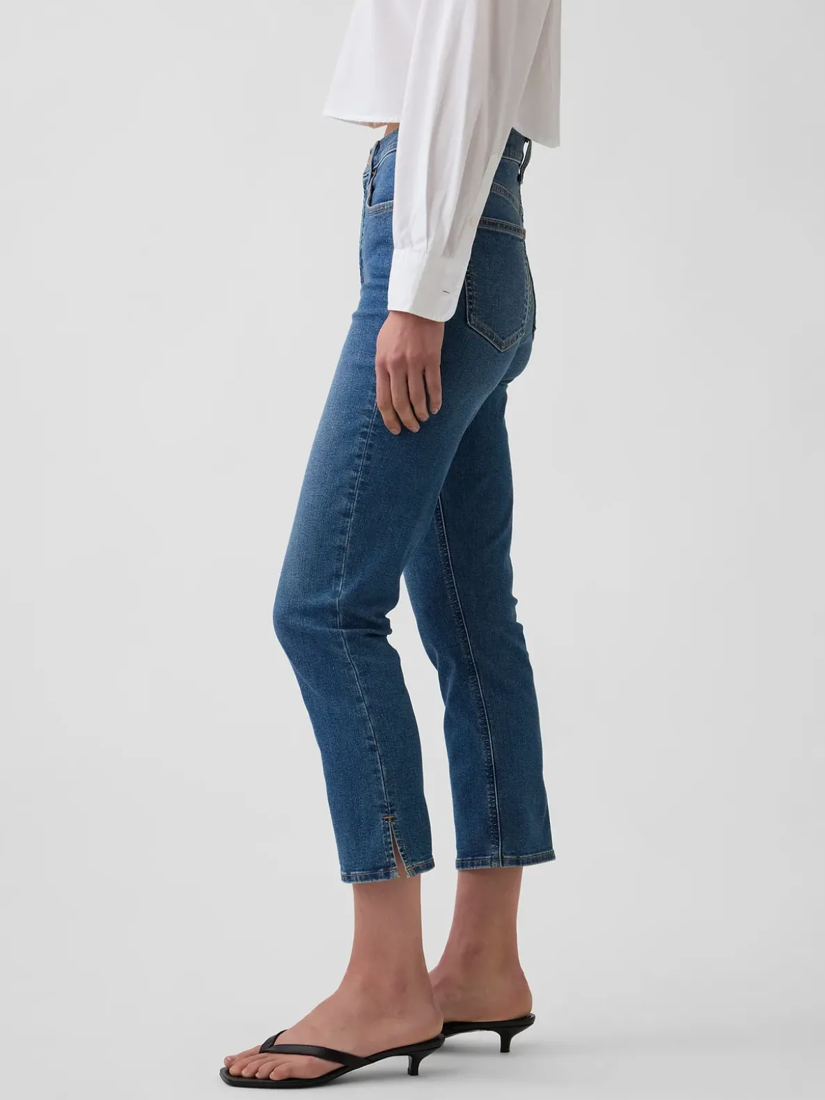 High Rise Capri Jeans