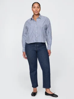 High Rise Cheeky Straight Jeans