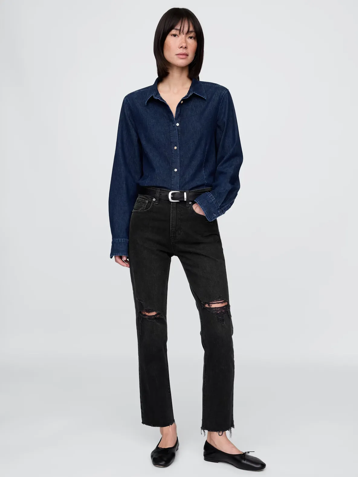 High Rise Cheeky Straight Jeans