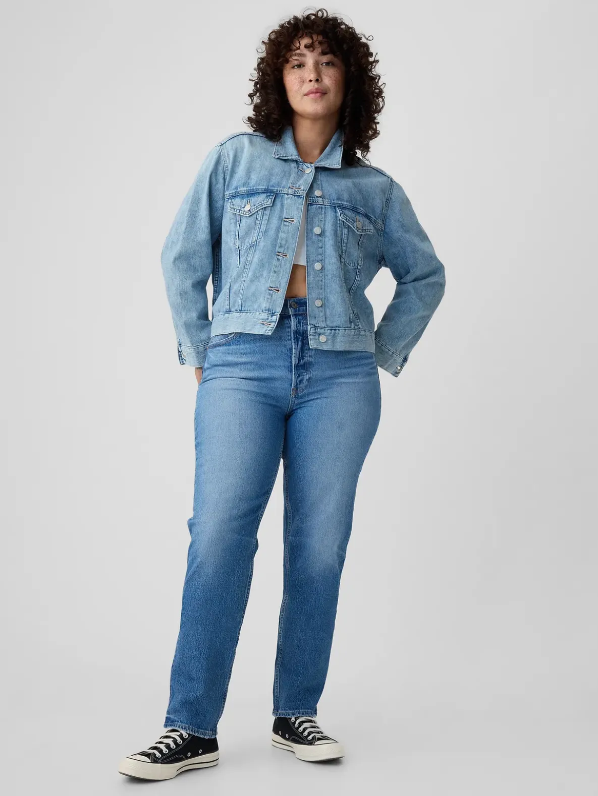 High Rise Cheeky Straight Jeans