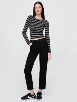 High Rise Cheeky Straight Jeans