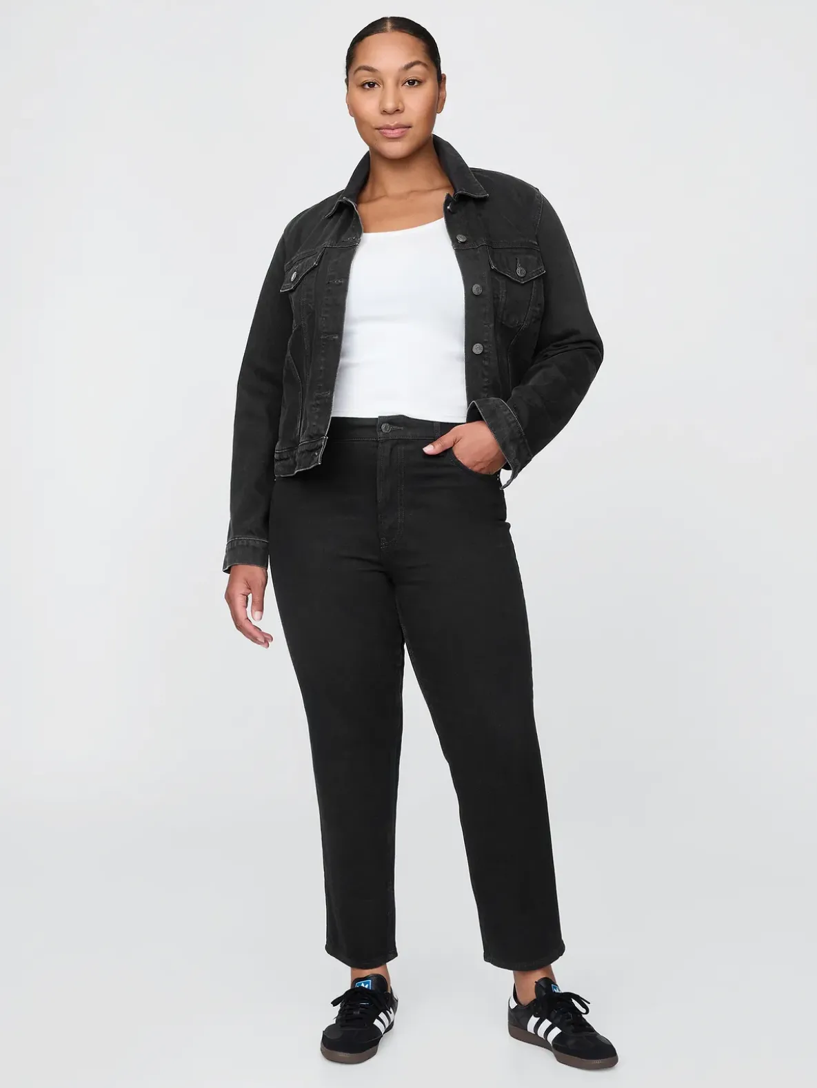 High Rise Cheeky Straight Jeans