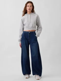 High Rise Cinch-Hem Horseshoe Jeans
