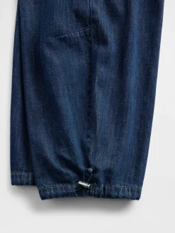 High Rise Cinch-Hem Horseshoe Jeans