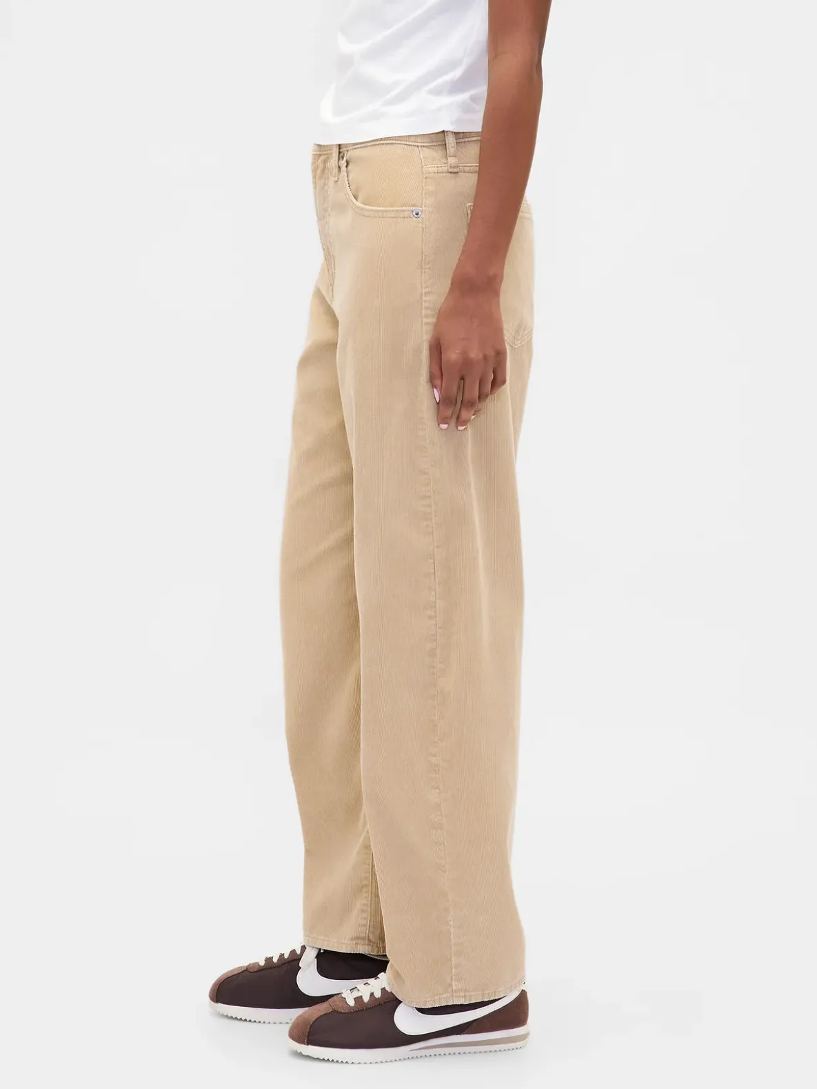 High Rise Corduroy Barrel Pants