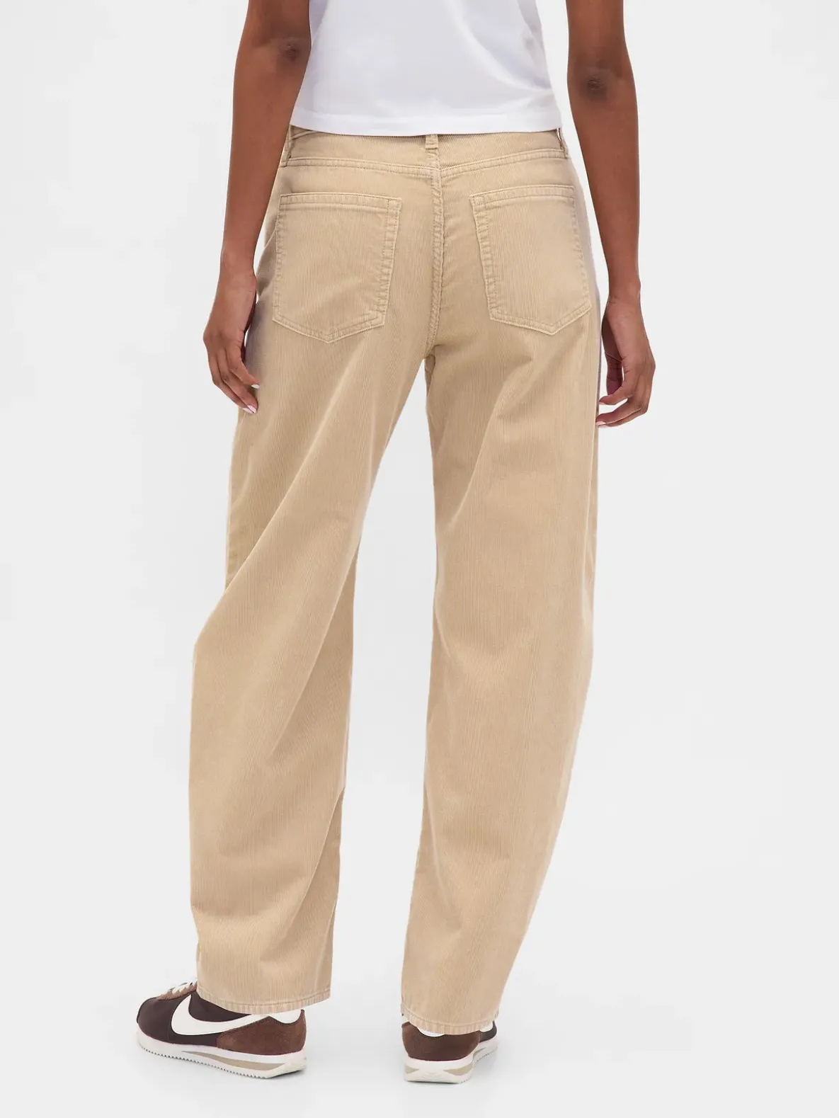 High Rise Corduroy Barrel Pants