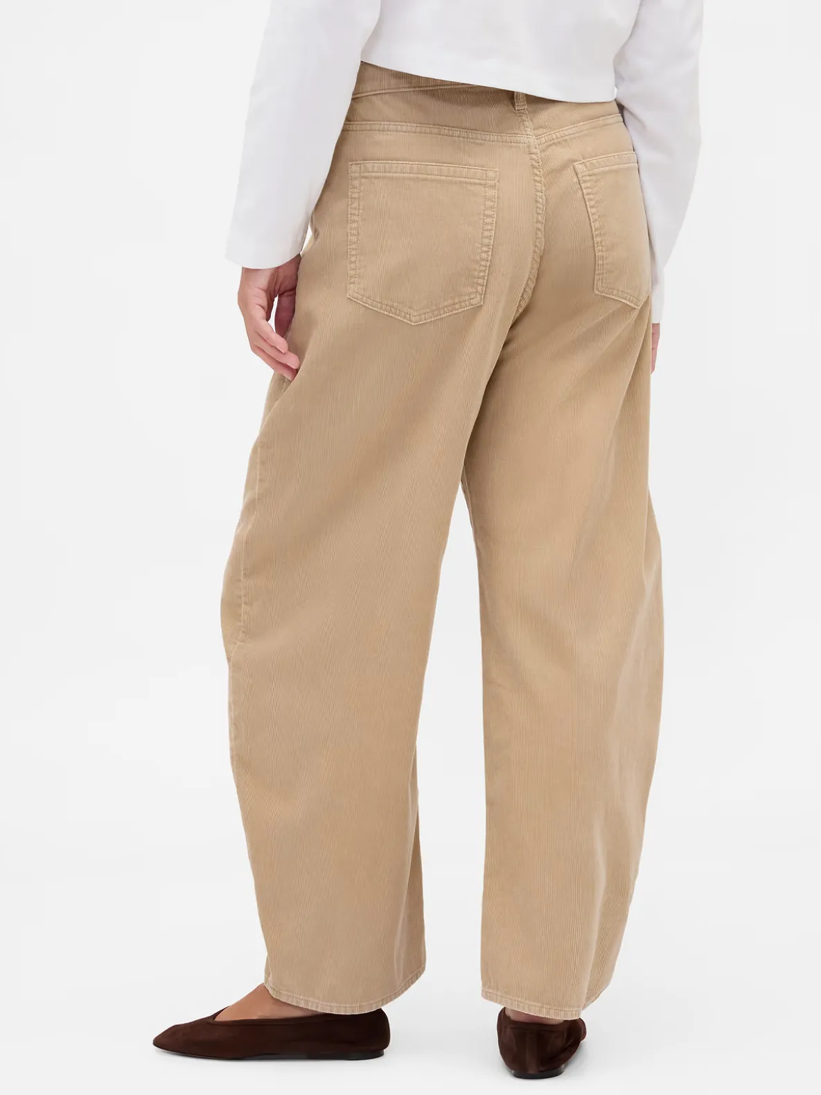 High Rise Corduroy Barrel Pants