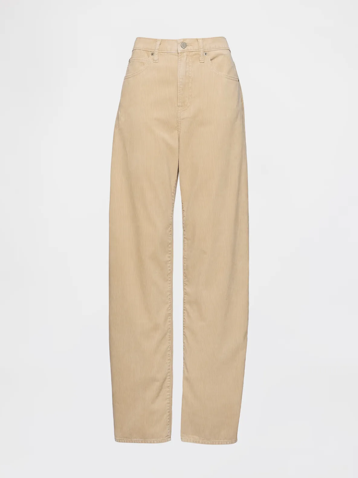 High Rise Corduroy Barrel Pants