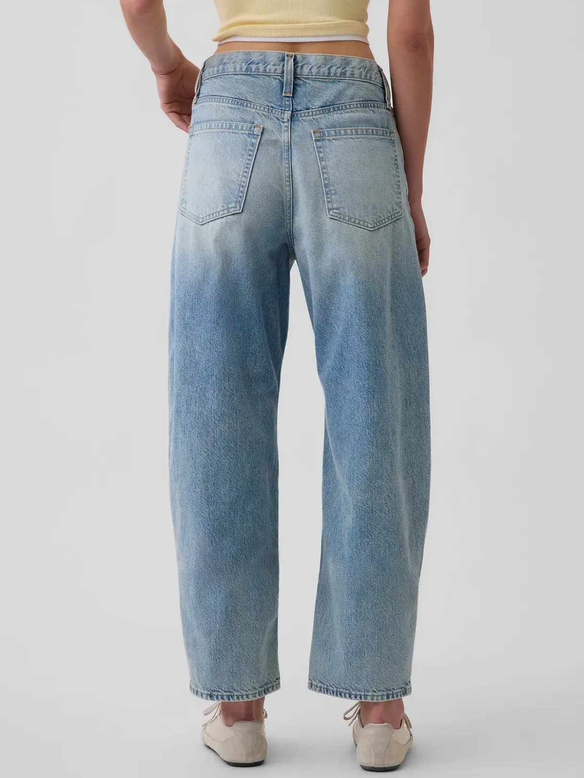 High Rise Crop Barrel Jeans