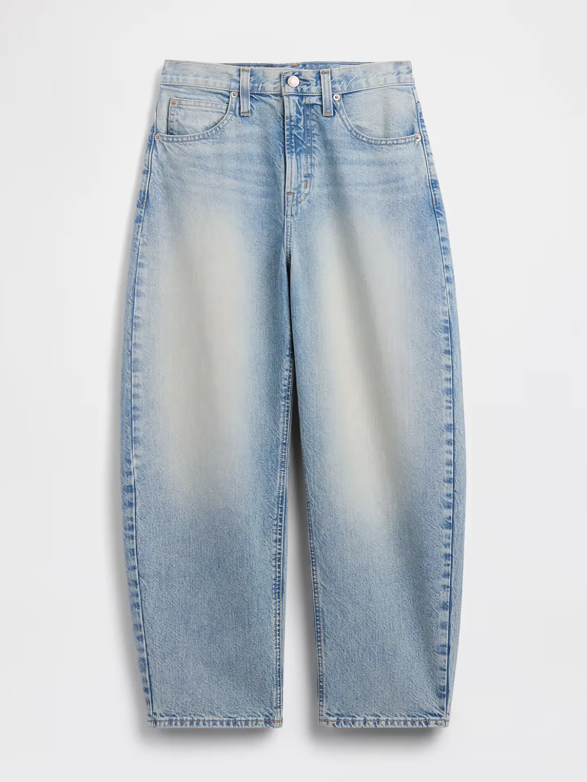 High Rise Crop Barrel Jeans
