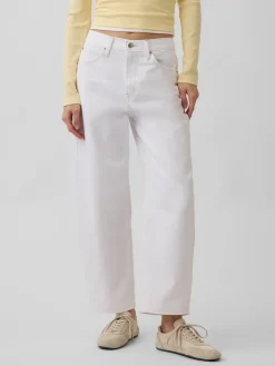High Rise Crop Barrel Jeans