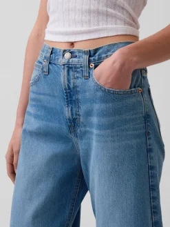 High Rise Crop Barrel Jeans