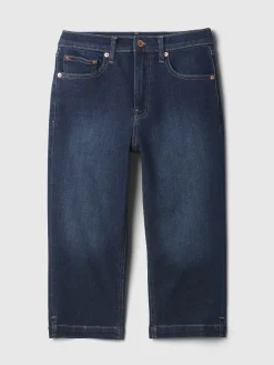 High Rise Cropped Capri Jeans