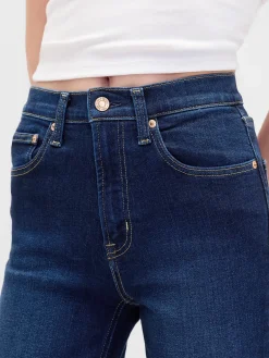 High Rise Cropped Capri Jeans