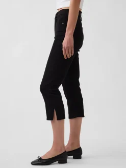 High Rise Cropped Capri Jeans