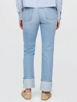 High Rise Cuffed '90s Slim Straight Jeans