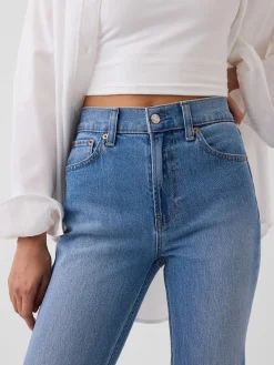 High Rise Cuffed '90s Slim Straight Jeans
