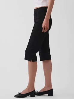 High Rise Double Knit Capris