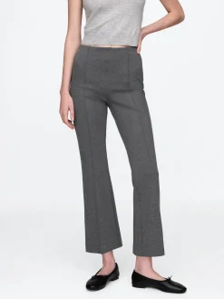 High Rise Double Knit Crop Kick Pants