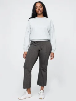 High Rise Double Knit Crop Kick Pants