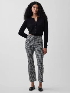 High Rise Double Knit Crop Kick Pants