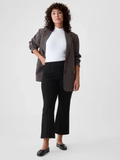 High Rise Double Knit Crop Kick Pants