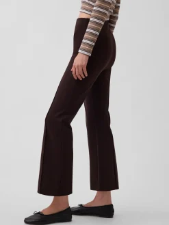 High Rise Double Knit Crop Kick Pants