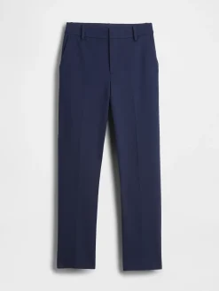 High Rise Double Knit Slim Crop Pants