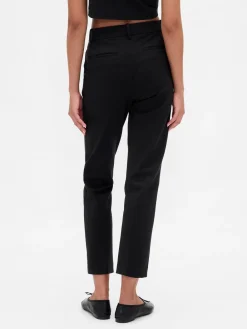 High Rise Double Knit Slim Crop Pants