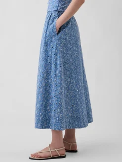 High Rise Eyelet Maxi Skirt