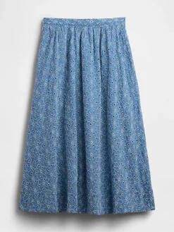 High Rise Eyelet Maxi Skirt