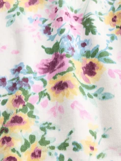 High Rise Floral Barrel Jeans