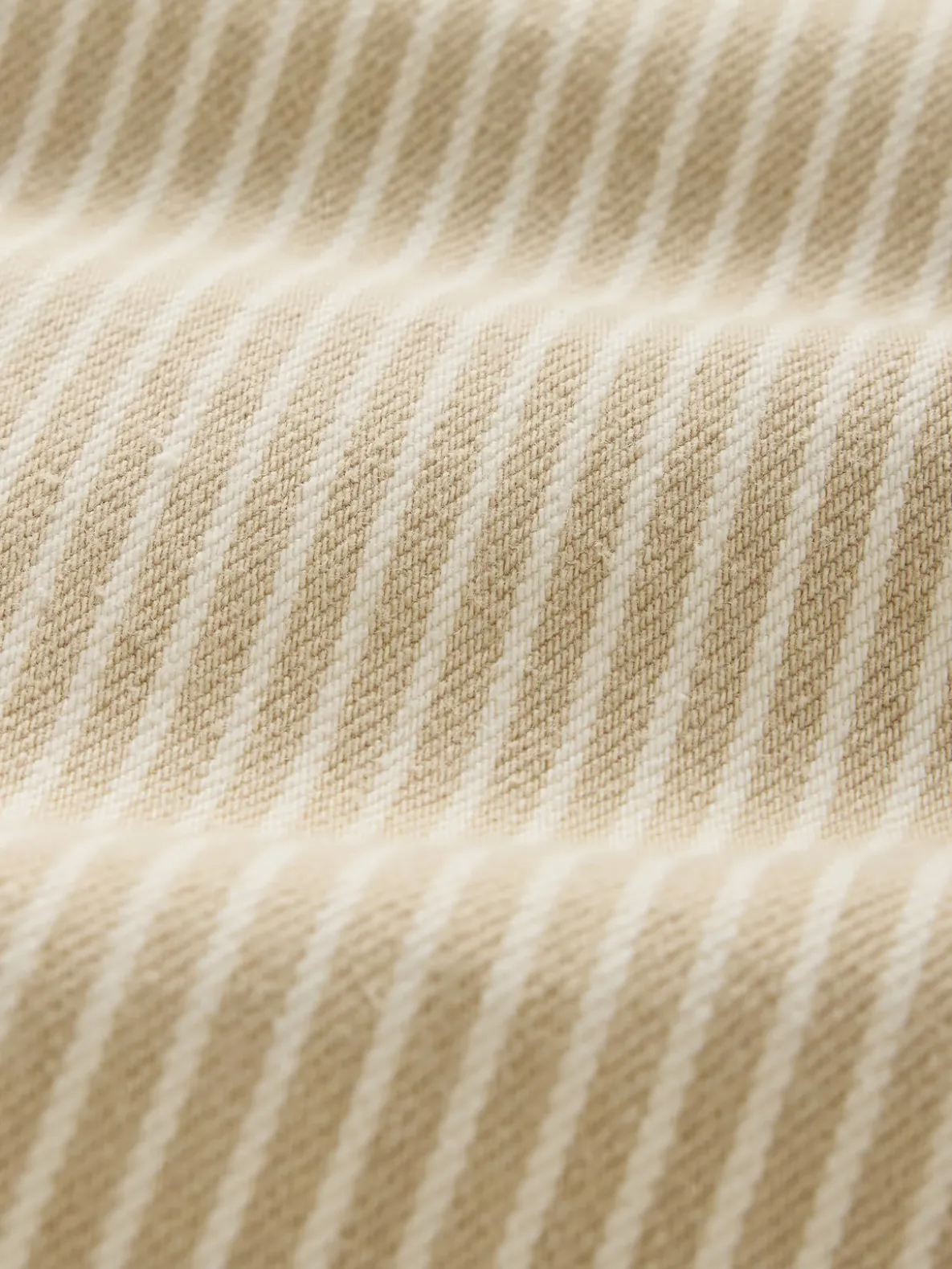 High Rise Khaki Stripe Barrel Jeans