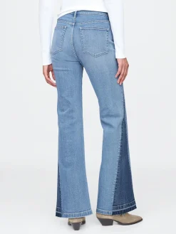 High Rise Patched '70s Flare Jeans