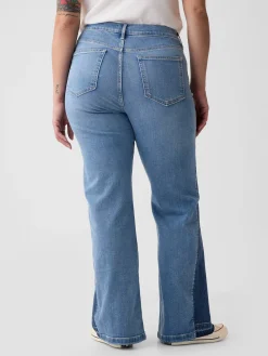 High Rise Patched '70s Flare Jeans