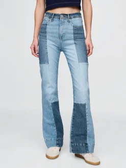 High Rise Patchwork '70s Flare Jeans