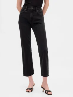 High Rise ’90s Slim Straight Crop Jeans