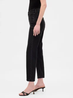 High Rise ’90s Slim Straight Crop Jeans