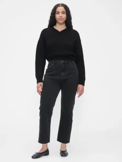 High Rise ’90s Slim Straight Crop Jeans
